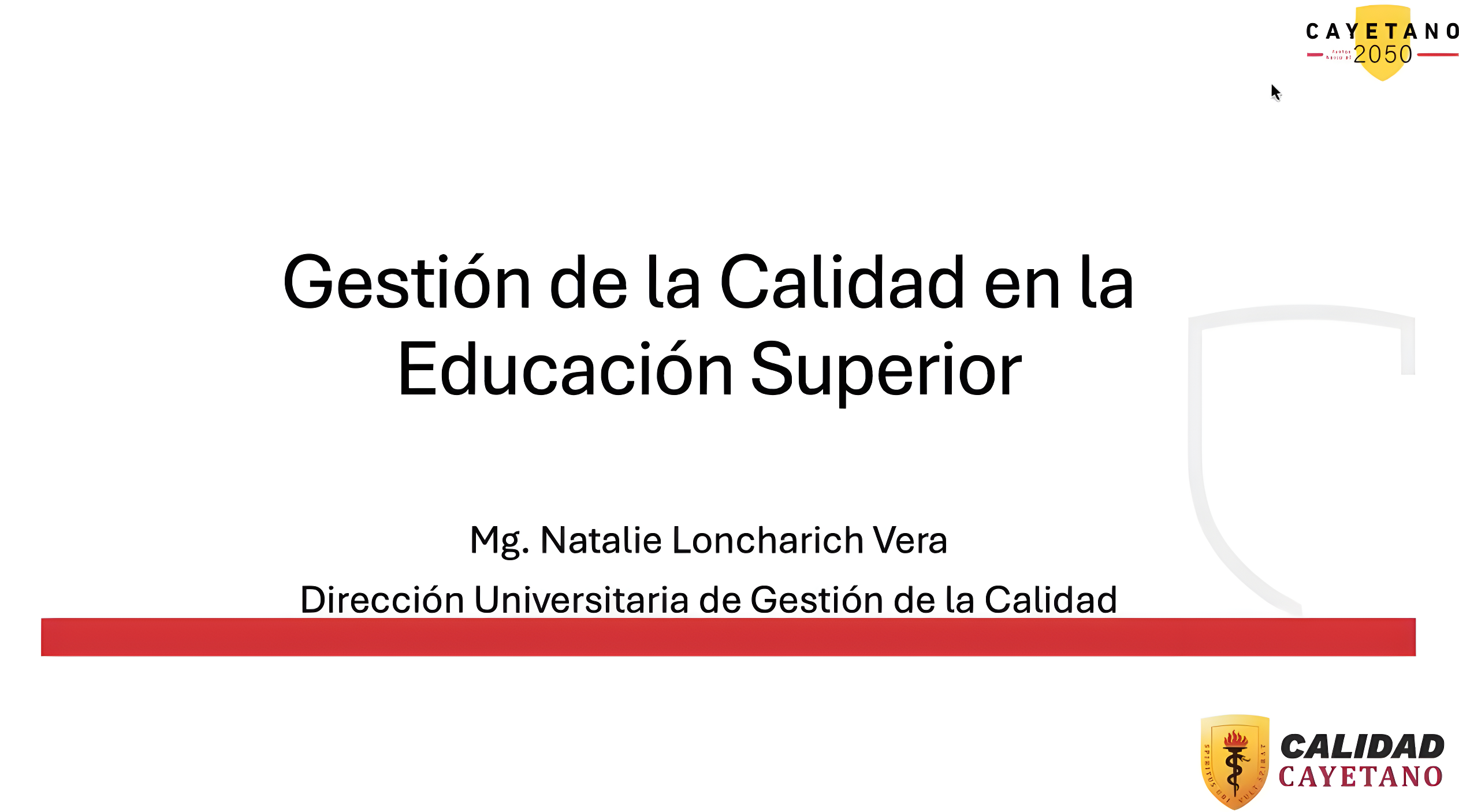 Webinar 1 – Gestión de la Calidad de la Educación Superior